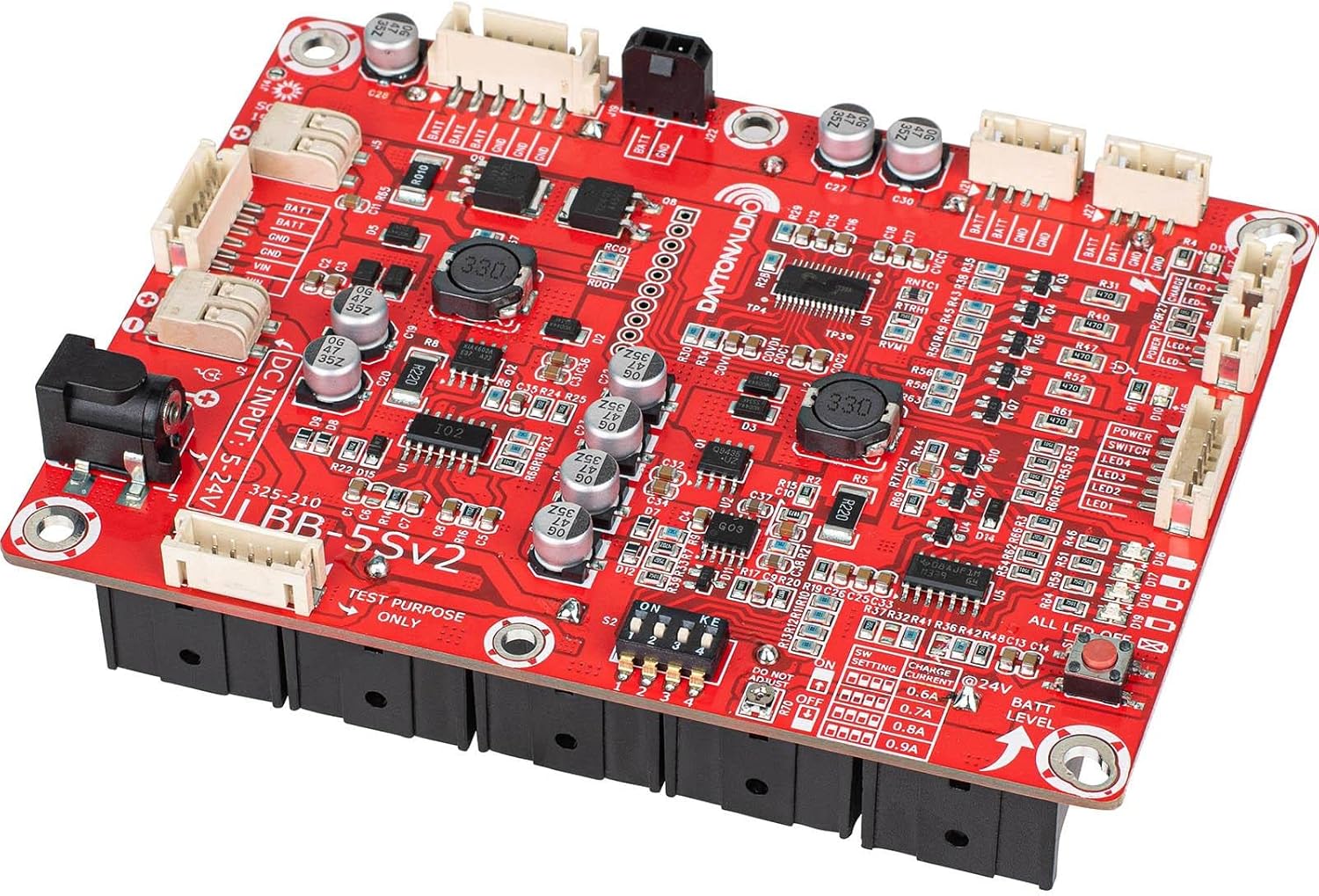 Dayton Audio LBB-5Sv2 5 x 18650 Lithium Battery Charger Board/Module 21V with Charge Protection