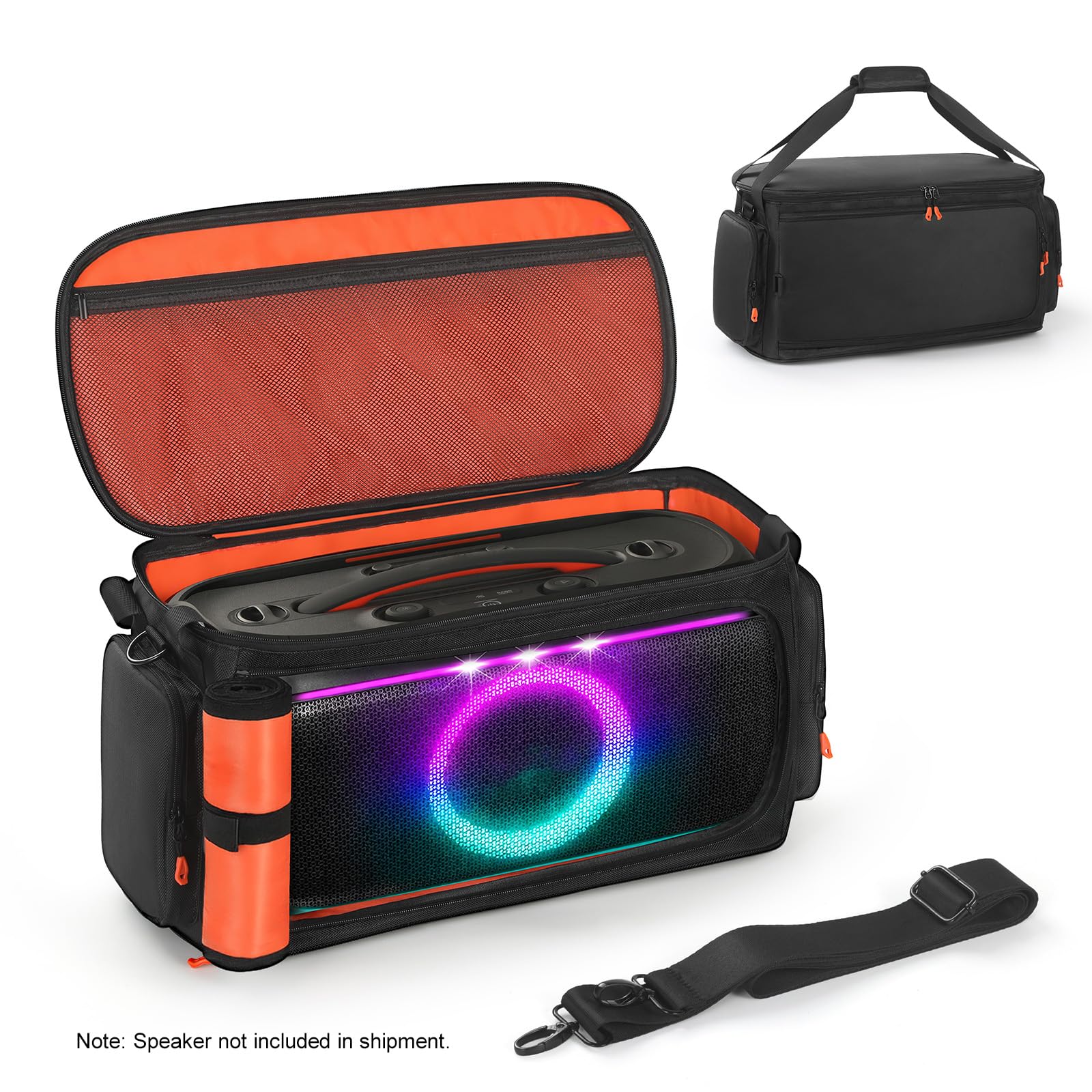 HTU Borsa da viaggio altoparlante portatile antiurto Borsa da trasporto con tracolla per PartyBox On The Go2 Altoparlante portatile per feste