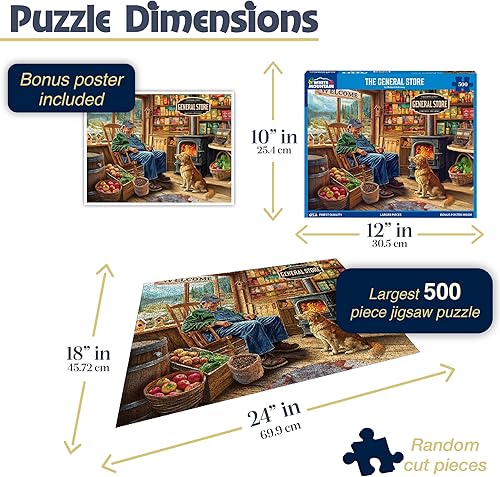 Miniatura 3 de White Mountain The General Store - Rompecabezas vintage de 500 piezas para adultos