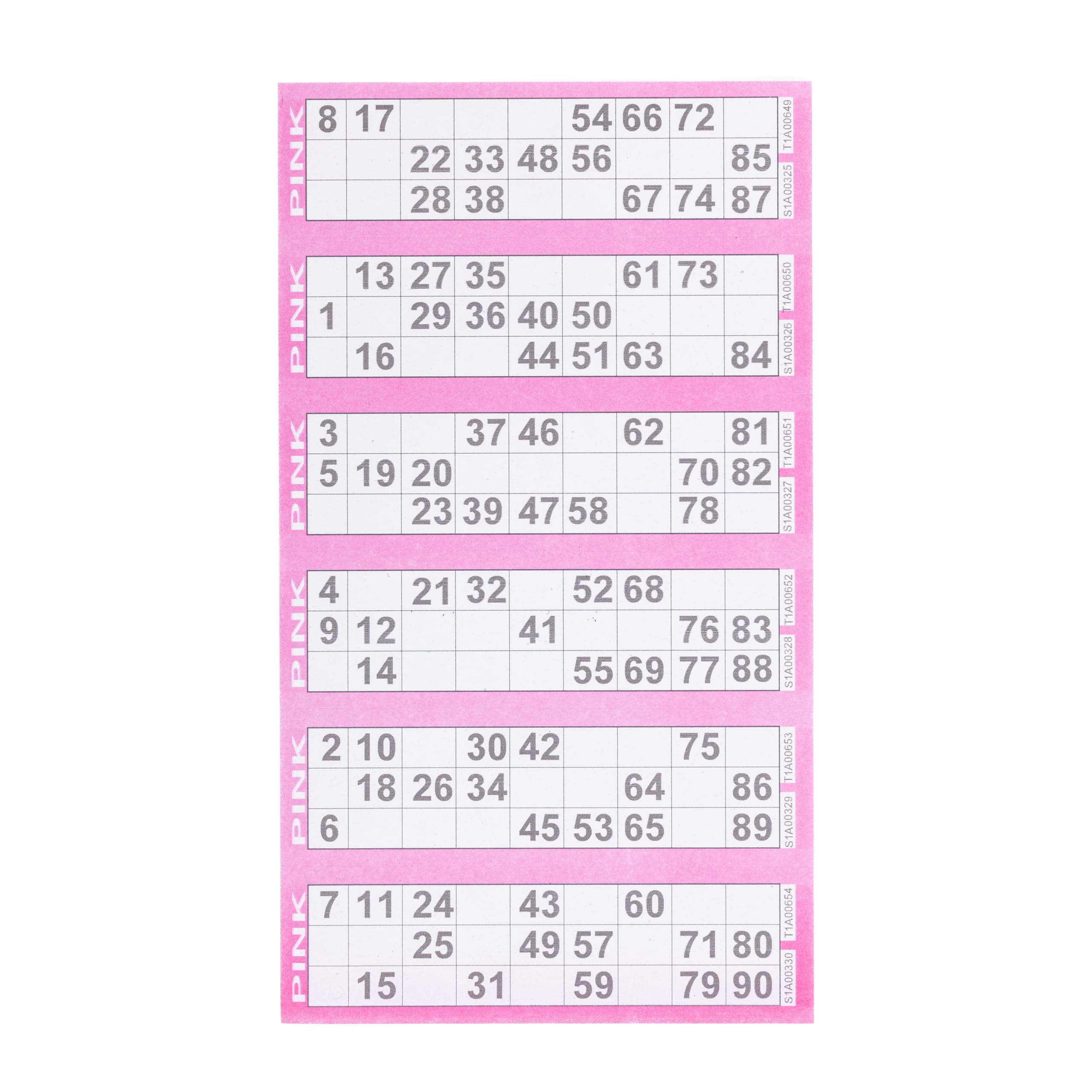 evelay Bingo-Bücher | 6-seitige Bücher Großdruck 3600 Tickets Mehrfarbig mit Sicherheitscodes | Bingo-Karten zum einfachen Abreißen (100)