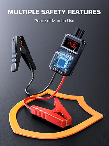 Miniatura 8 de AFERIY Arrancador de iones de sodio UltraSafe de 2000 A, batería de coche de 88 Wh para gas de 6.0 L y diésel de 3.0L, caja de salto de litio de 12