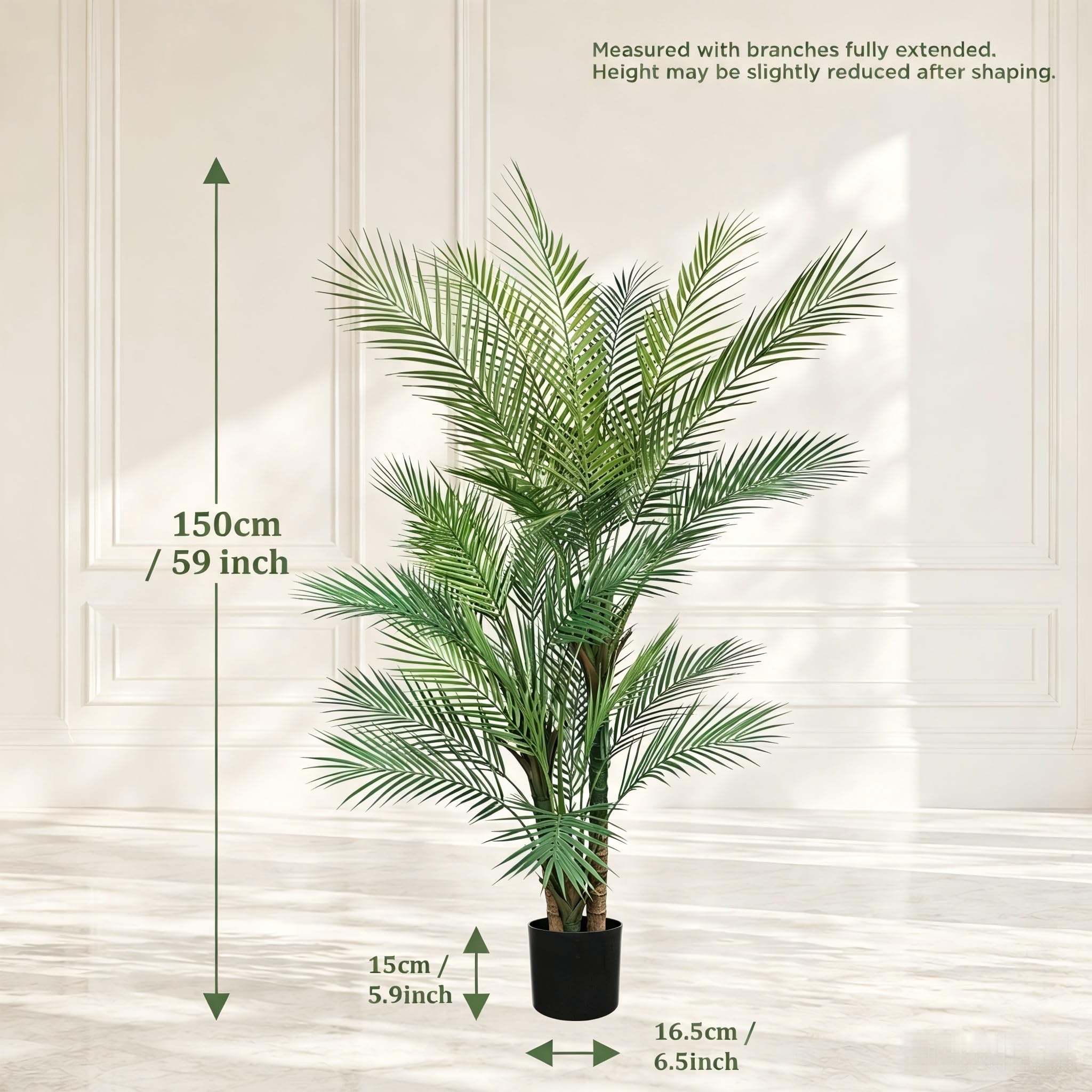 Palmier Artificiel Intérieur Extérieur Plante Artificielle Réaliste 150cm