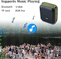 Vista 5 de Amplificador de voz con micrófono de auriculares inalámbricos, 18 W, 4400 mAh, sistema mini Pa recargable, Bluetooth 4.2, altavoz portátil IPX5