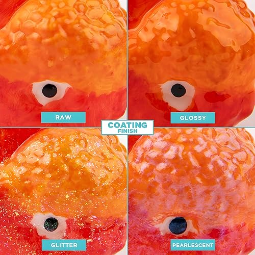 Miniatura 4 de Kohaku Edition Realistic Handmade Koi Fish Figurine – Unique Miniature Japanese Carp Home Decoration