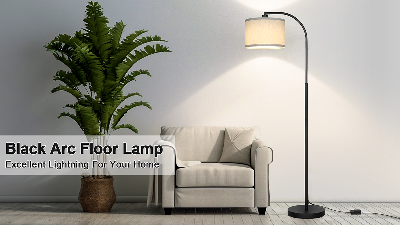 Boncoo Modern Floor Lamp for Living Room, Arc Floor Lamp with
