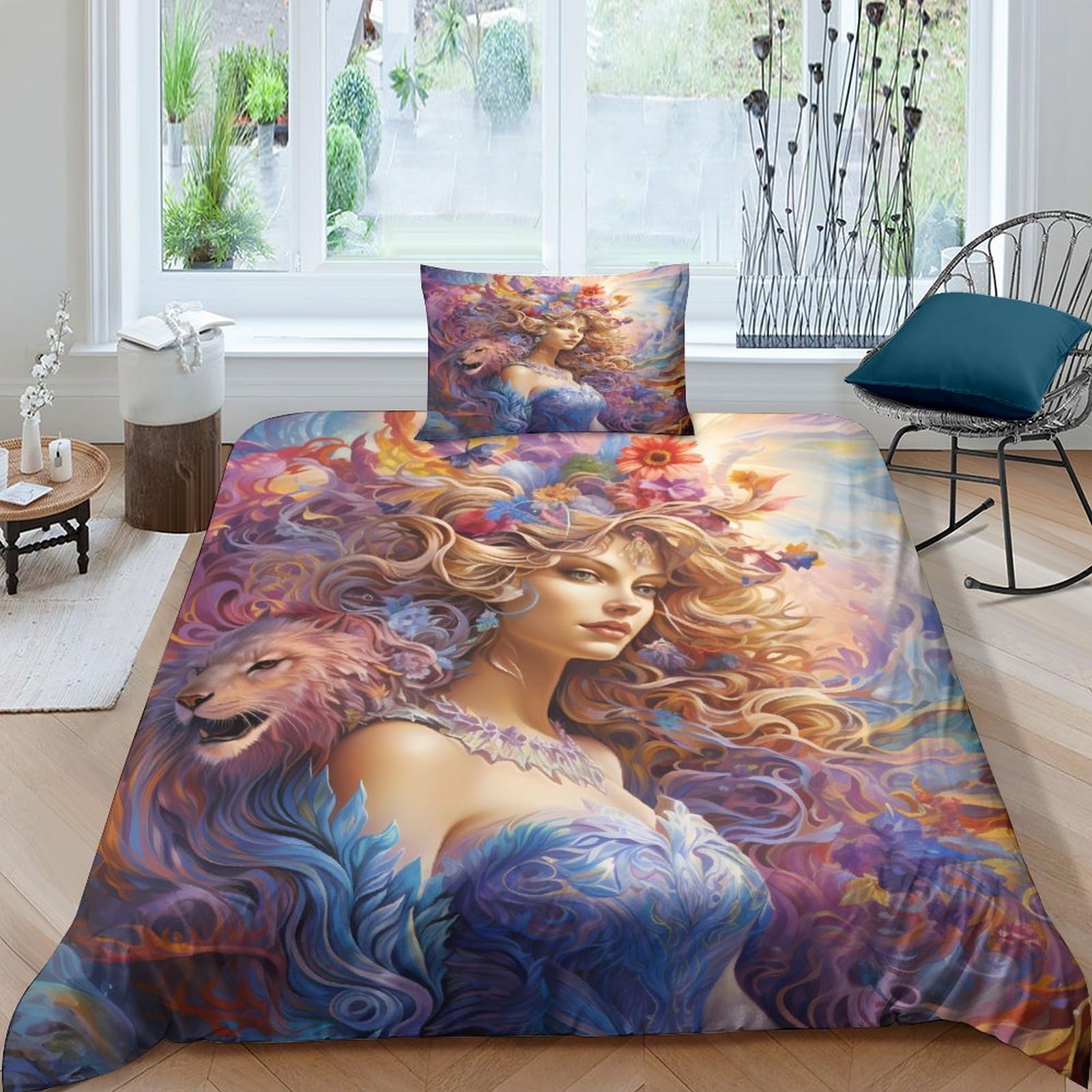 Housse de couette papillon 3D microfibre lit simple avec fermeture éclair fluide