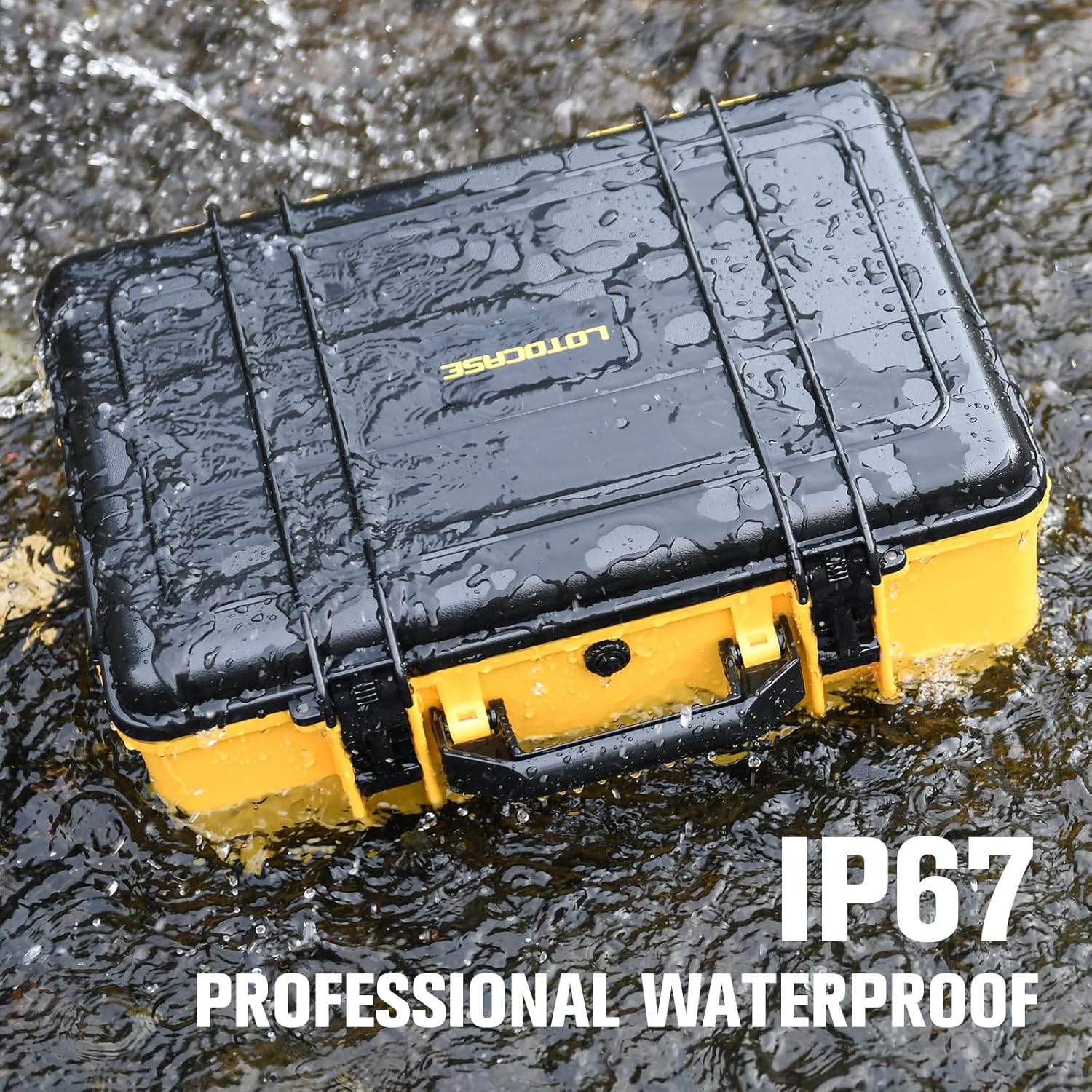 Air Compressor Case for DEWALT 20V MAX Tire Inflator DCC020IB - Waterproof Hard Shell Air Pump Storage Bag Compatible with DEWALT Tire Inflator, Battery Pack 20V 2.0 to 9.0 Ah & Chargers (Case Only)