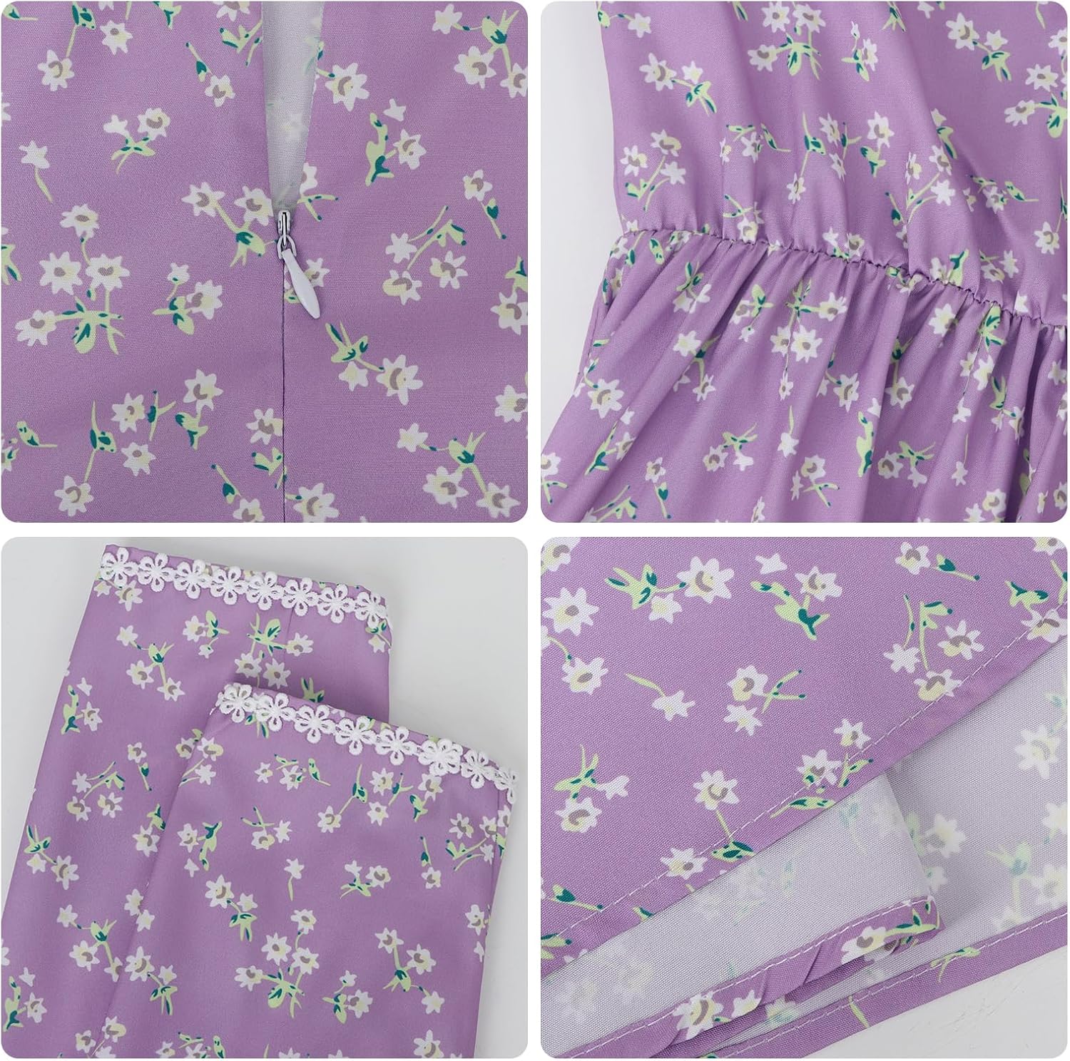 Victorian Maid Costume for Women Floral Pioneer Dress with Hat and Apron Long Sleeve Prairie Modest Colonial Dress