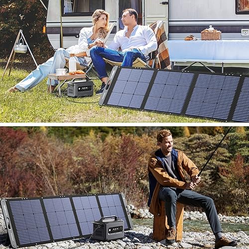 Miniatura 6 de UGREEN Panel solar portátil de 200 W para estación de energía PowerRoam - Cargador de panel solar plegable de 200 vatios con soporte ajustable para