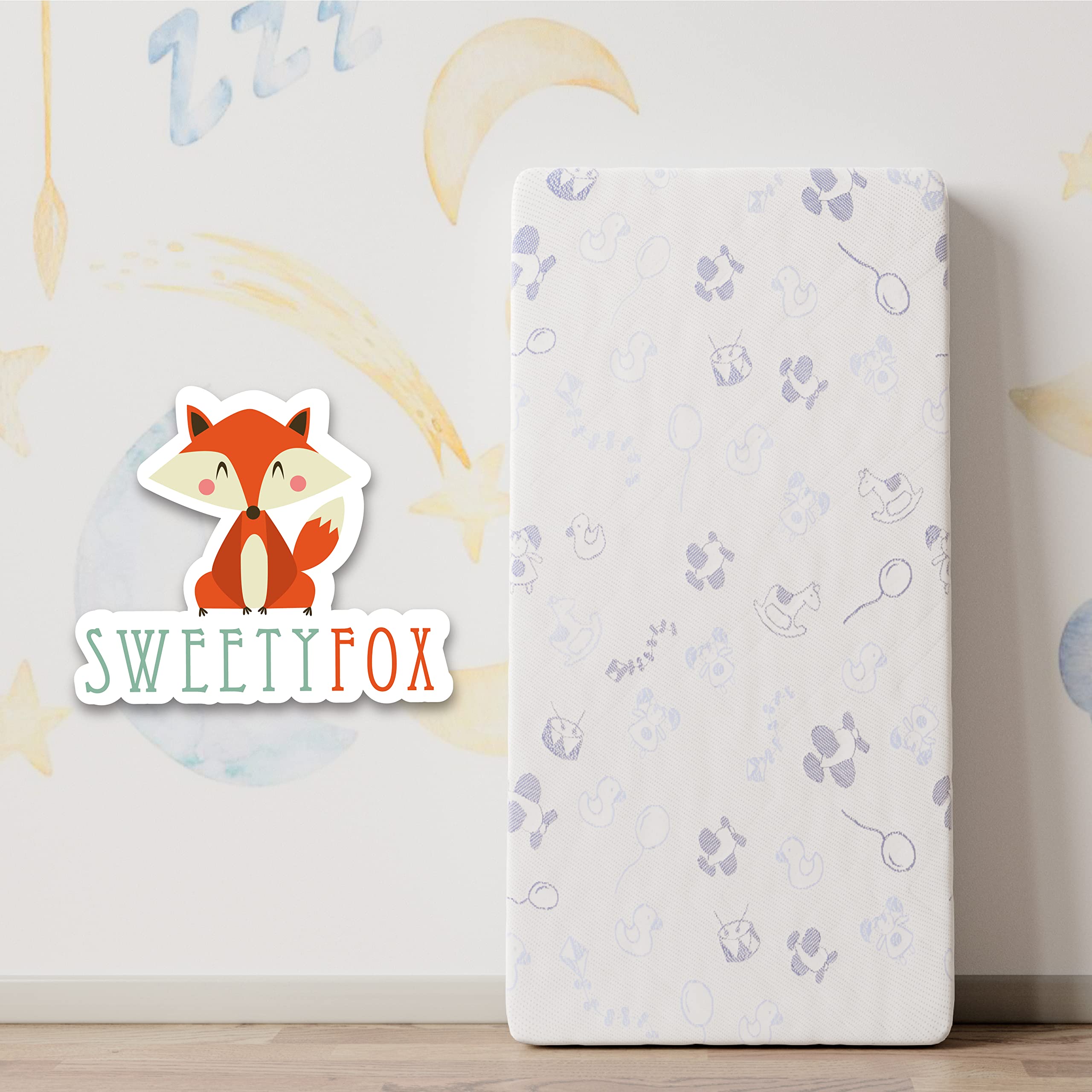 Materasso Lettino o Culla 60x120 per Bambini Antisoffoco EN 16890+A1, OEKO Tex e Made in EU - Materasso Culla con Due Lati Estate e Inverno di 11cm di Spessore e Densità 25kg/m3