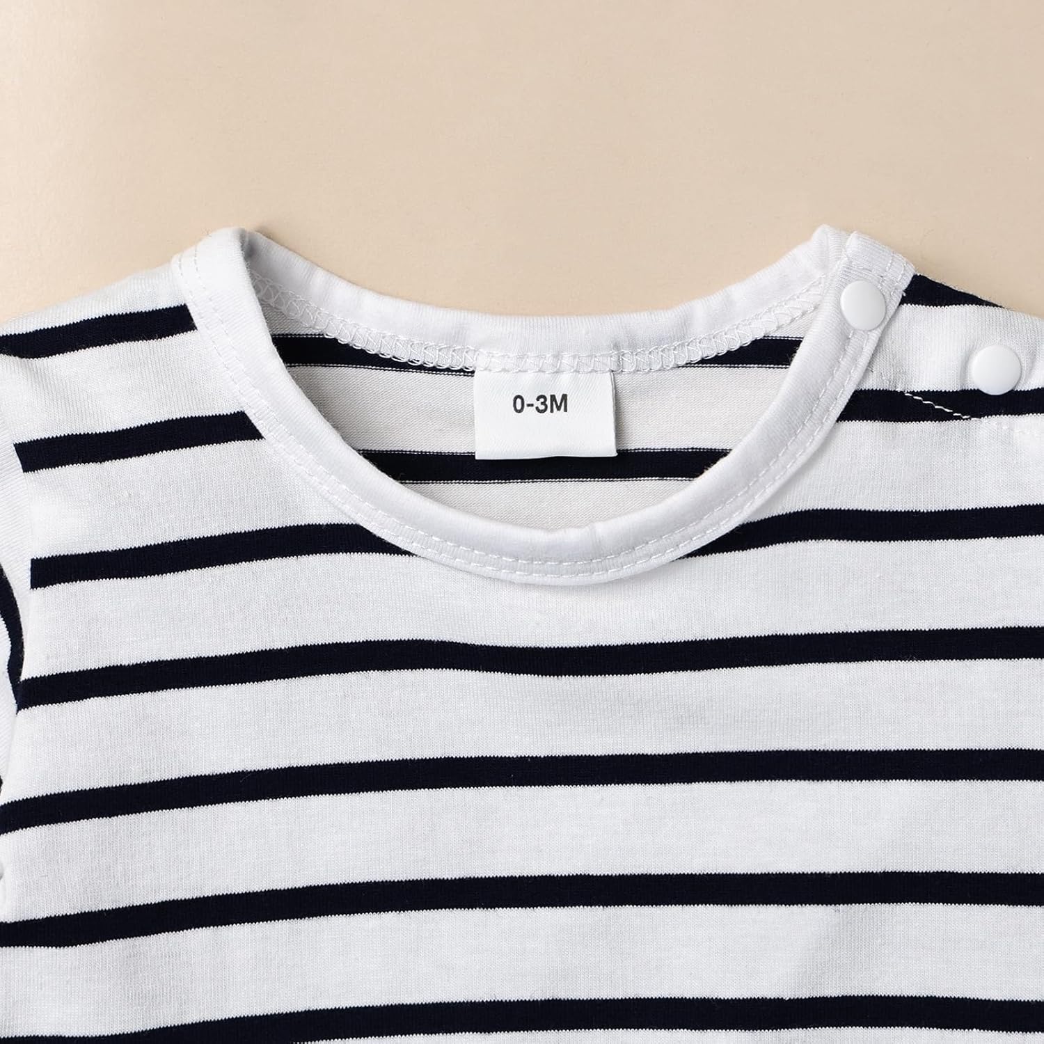 Baby Boy Clothes Newborn Outfits Stripe Romper Infant Cartoon Overall Adjustable Suspender Pants Set 0-18 Months - Image 5