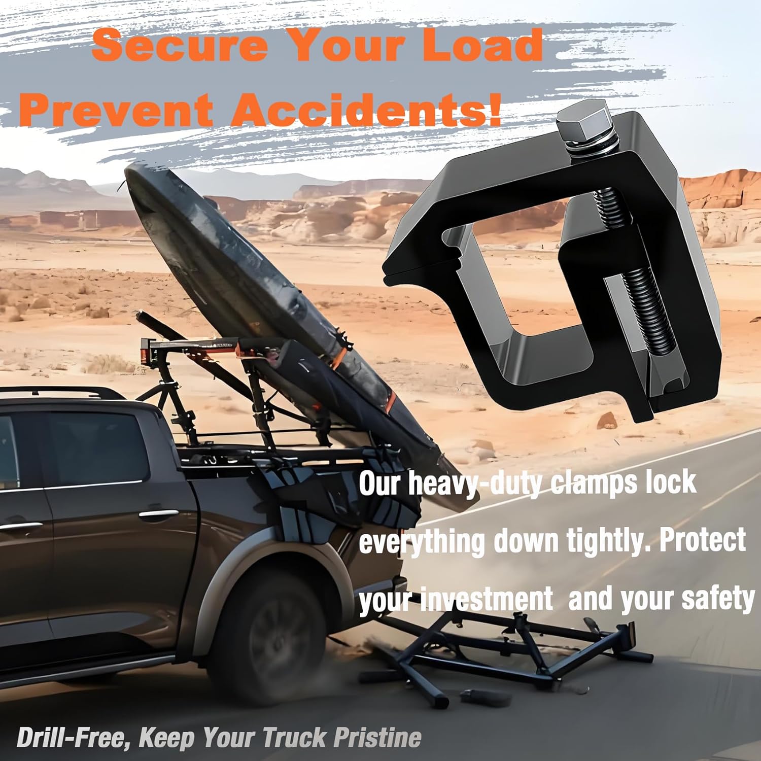 iFJF Mounting Clamps Truck Caps Camper Shell Clamps Replacement for Chevy Silverado Sierra Dodge Ram 1500 2500 3500 F150 F250 Titan 8 Pack Black