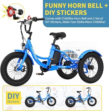 NAIZEA Electric Kids Bike - 16 inch Kids Trike for Boys Girls Age 6-12, e Bike for Children 250W, Kid Balance Bike with Adjustable Seat,Kid's Bikes with Basket, Children Bicycle Multiple Colors