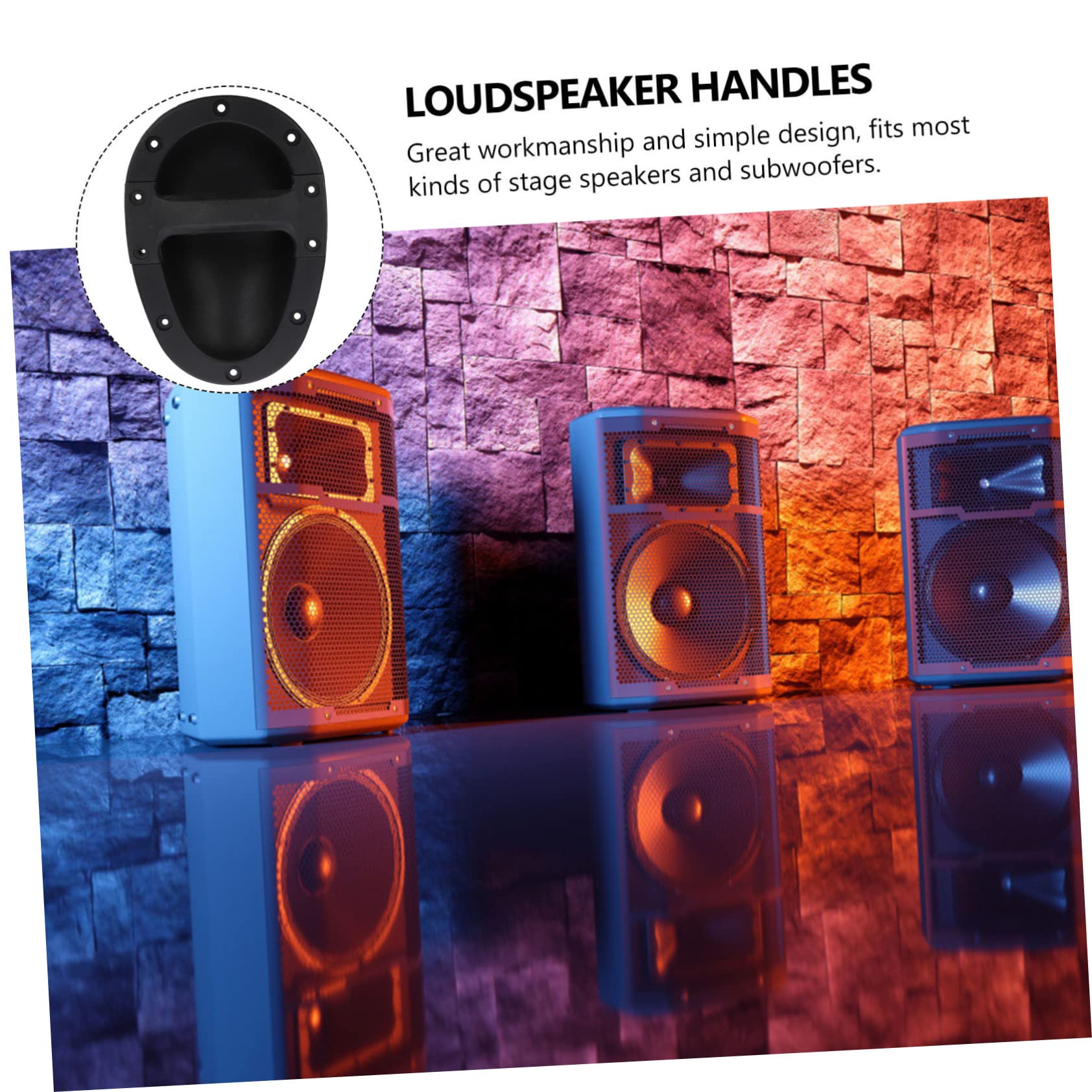 IWOWHERO Abs Plastic Speaker Handles Stage Loudspeaker Handles Heavy Duty Lightweight for Cabinet