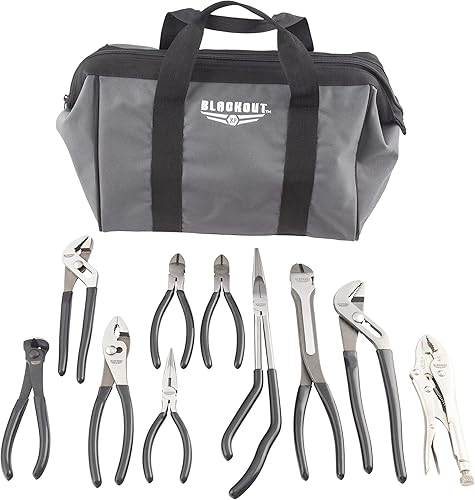 Blackout XP Juego de 10 alicates con bolsa de transporte con cremallera, punta de aguja, cortadores de alambre, junta deslizante y alicates de disponible en Yaxa Costa Rica