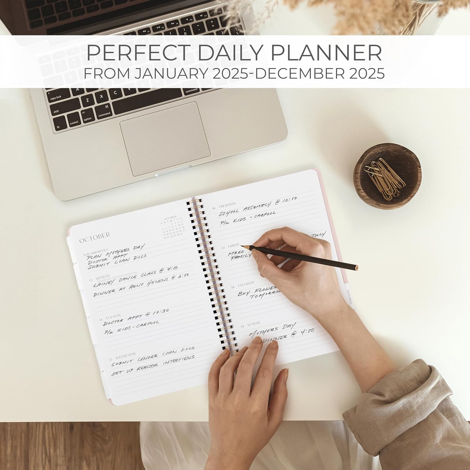 Another great deal on amazon: Beautiful 2025 Daily Planner - 7" x 10" Daily Planner for Women or Men with Weekly & Monthly Spreads for Easy Planning - Perfect Calendar Book To Organize All Tasks and Boost Productivity 6