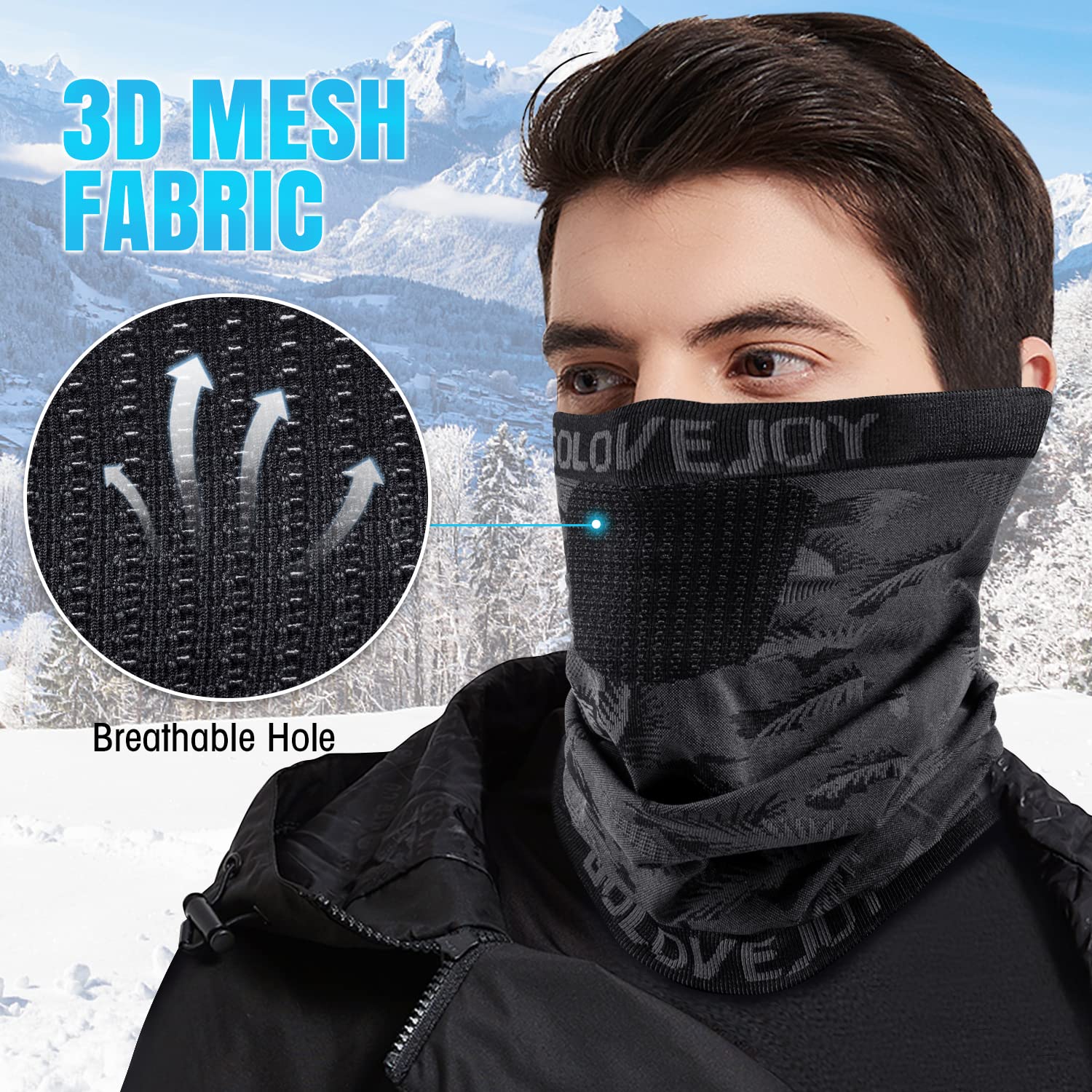 ENONEO Scaldacollo Running Termico Uomo Donna Traspirante Antivento Scaldacollo Sportivo Elastico Sciarpa Scaldacollo Tubolare Inverno Passamontagna Sci Copricollo Moto Bandana Bici Ciclismo