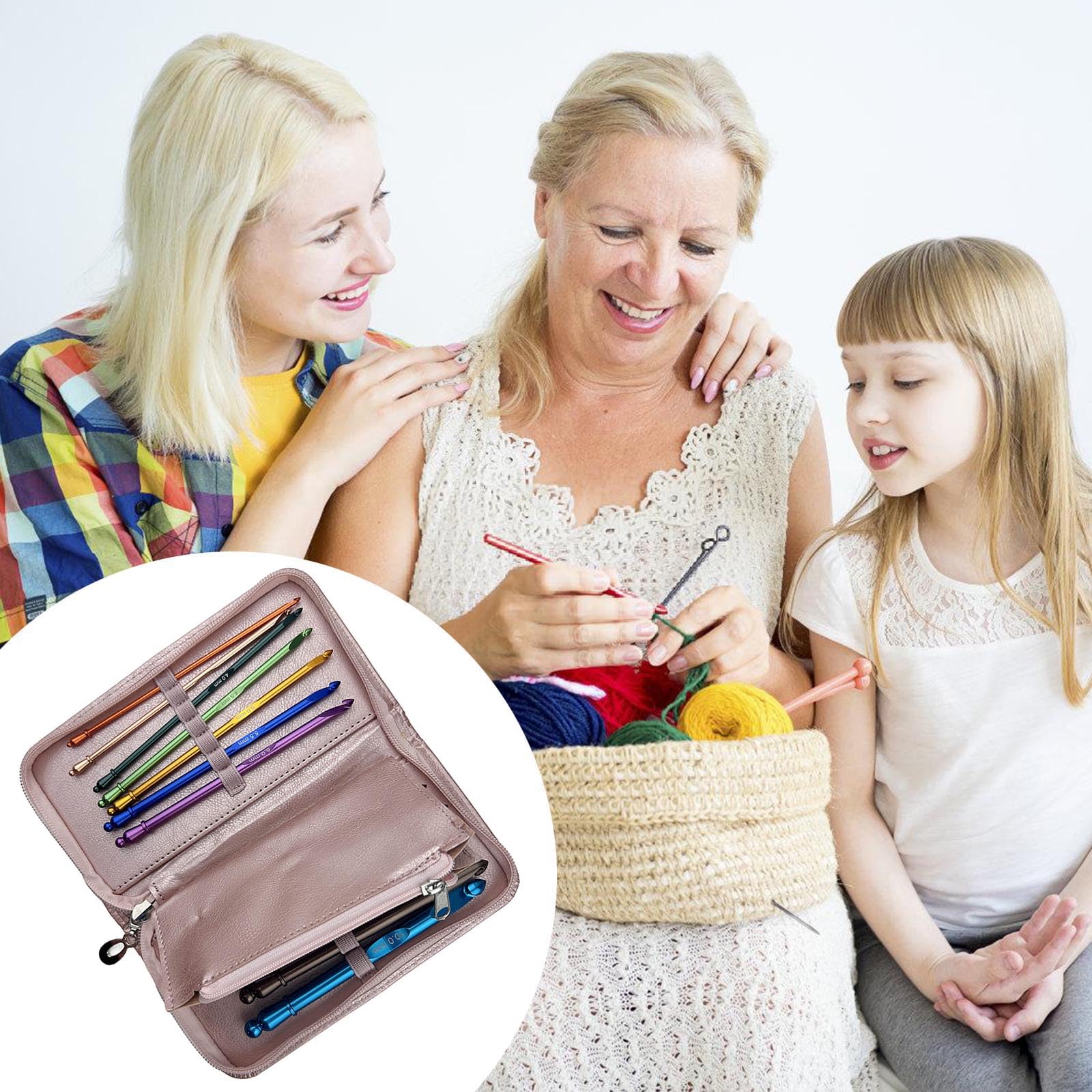 12-teiliges Stricknadel Set, buntes Häkelnadel Set, 3, 0 mm–10, 0 mm, Häkelnadel Häkeln, Stricken und Basteln