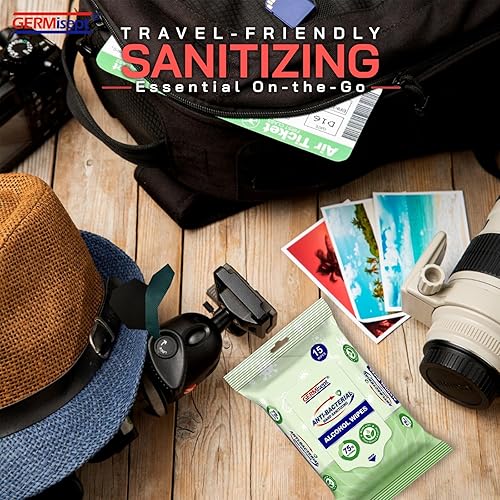 Miniatura 6 de Germisept Toallitas desinfectantes de manos avanzadas con alcohol al 75% aptas para bolsillo (15 unidades x 8 paquetes 120 toallitas) Compra a