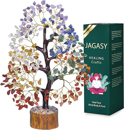 Miniatura 9 de Árbol de la vida de cristal  Árbol de 7 chakras, árbol de dinero de buena suerte, árbol bonsái de piedras preciosas, accesorios de meditación,