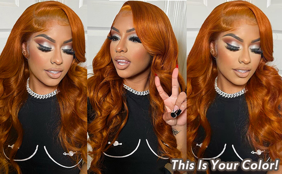 Amazon.com : Colorful Bird Dark Ginger 13x4 HD Lace Front Wigs