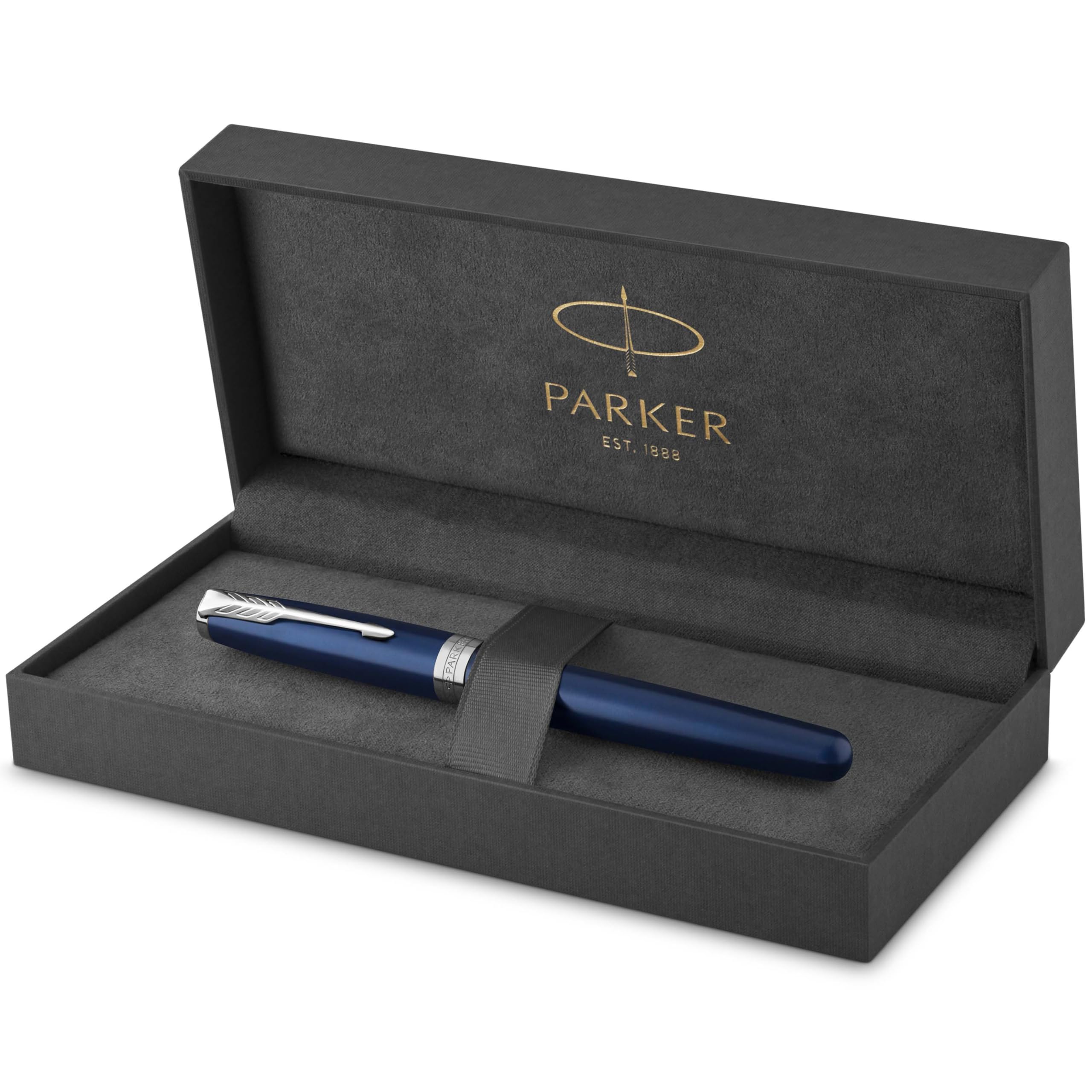 Sonnet Rollerball Pen | Blue Lacquer with Palladium Trim | Fine Point Black Ink | Gift Box