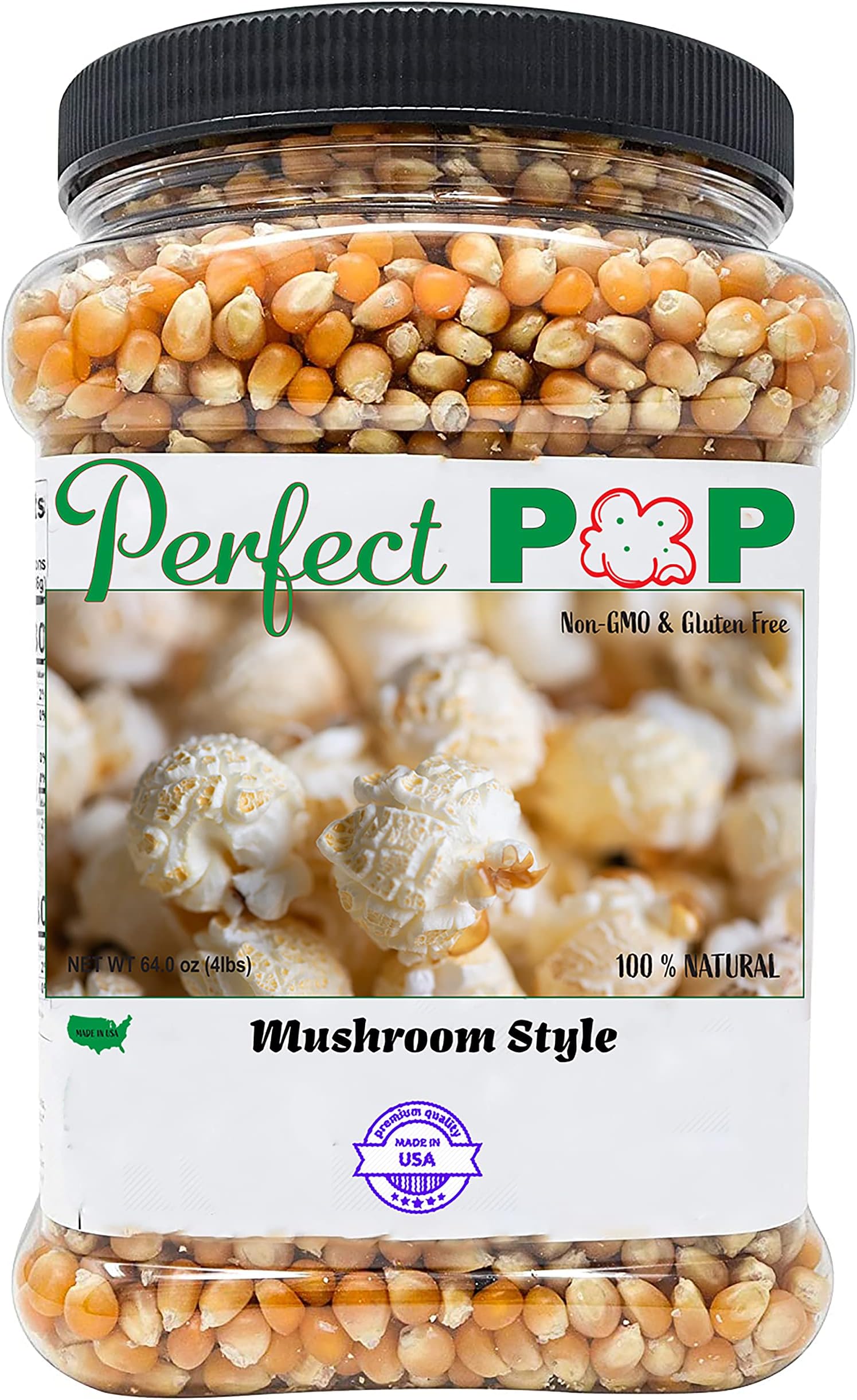 Concession Essentials Premium Gourmet Mushroom Extra Large Popcorn Kernels - 4lbs