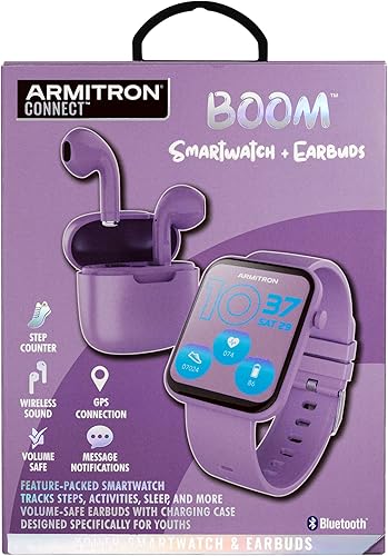Miniatura 5 de Armitron Connect Boom Smartwatch y auriculares, rastreador de salud y fitness, modos deportivos, resistente al agua y más