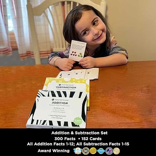 Miniatura 9 de Think Tank Scholar Juego de 173 tarjetas flash adicionales + 2 dados de matemáticas (galardonado). Respuesta de todos los datos del 0 al 12 en la