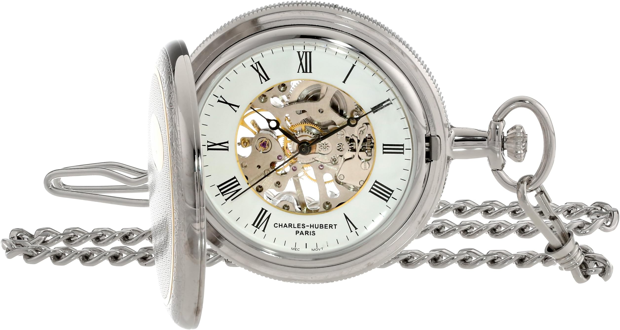 Charles Hubert 3860 Two-Tone Mechanical Pocket Watch