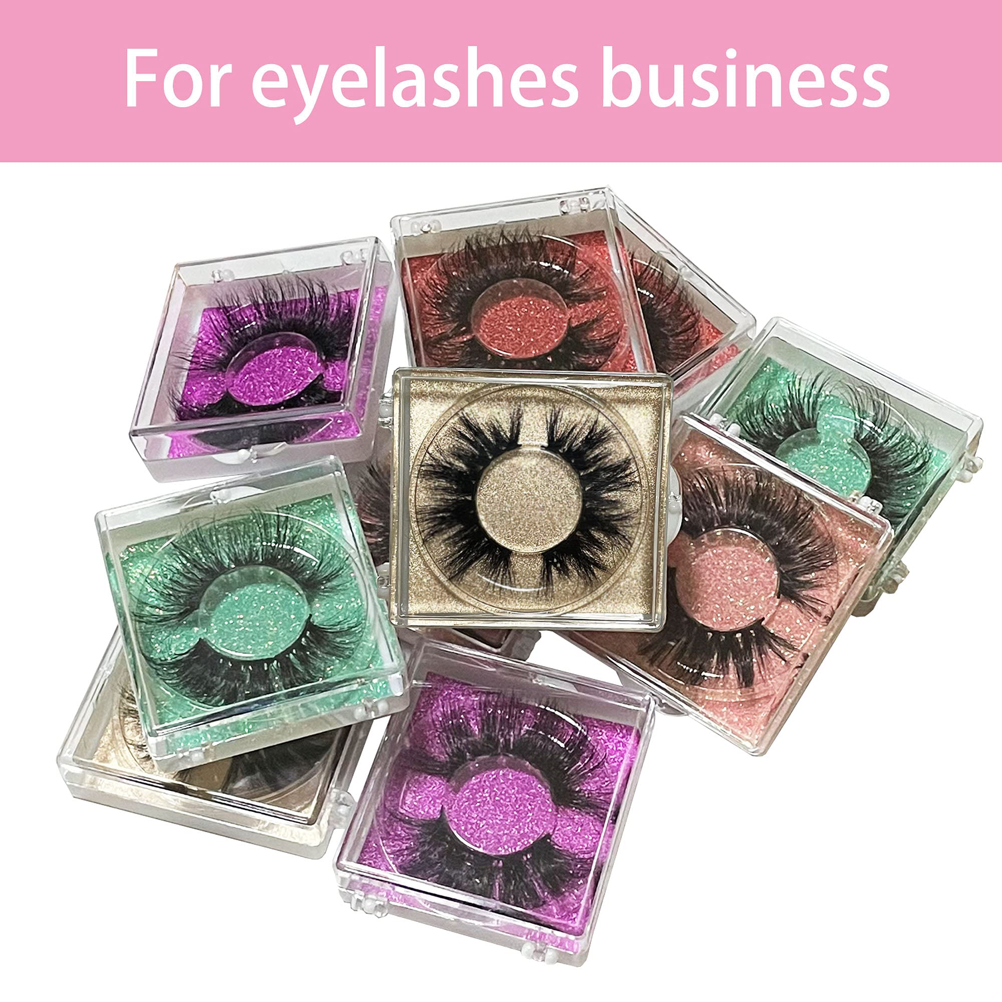 Lot de 10 faux cils en vison véritable de 18 à 22 mm, cils épais faits à la main, cils duveteux sans cruauté envers les animaux, cils en vison 5D