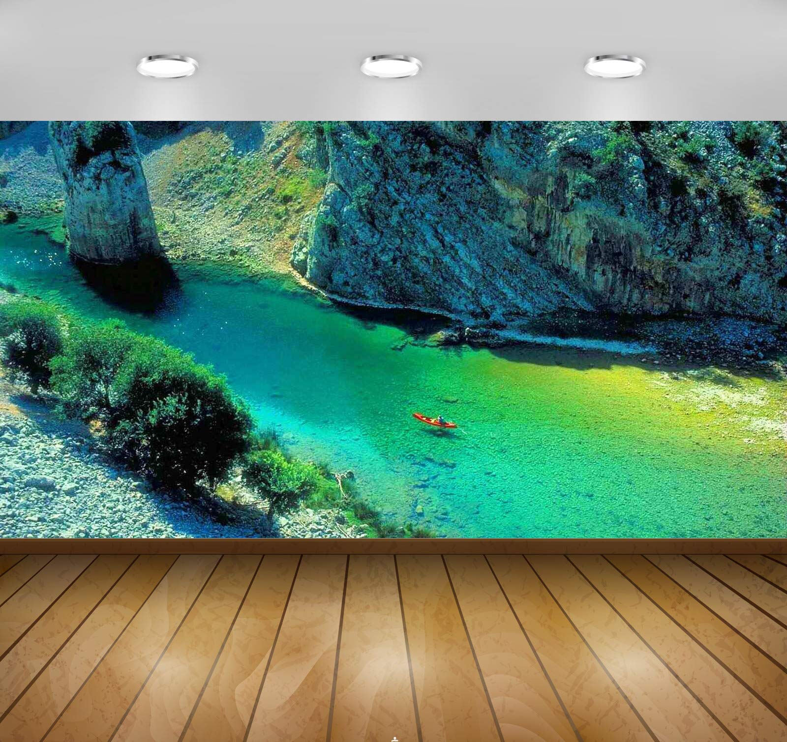 Avikalp Exclusive Awi3243 Zrmanja River in Southern Lika and Northern Dalmatia Croatia Nature Scenery Full Hd Wallpapers for Walls (365cm x 304cm)