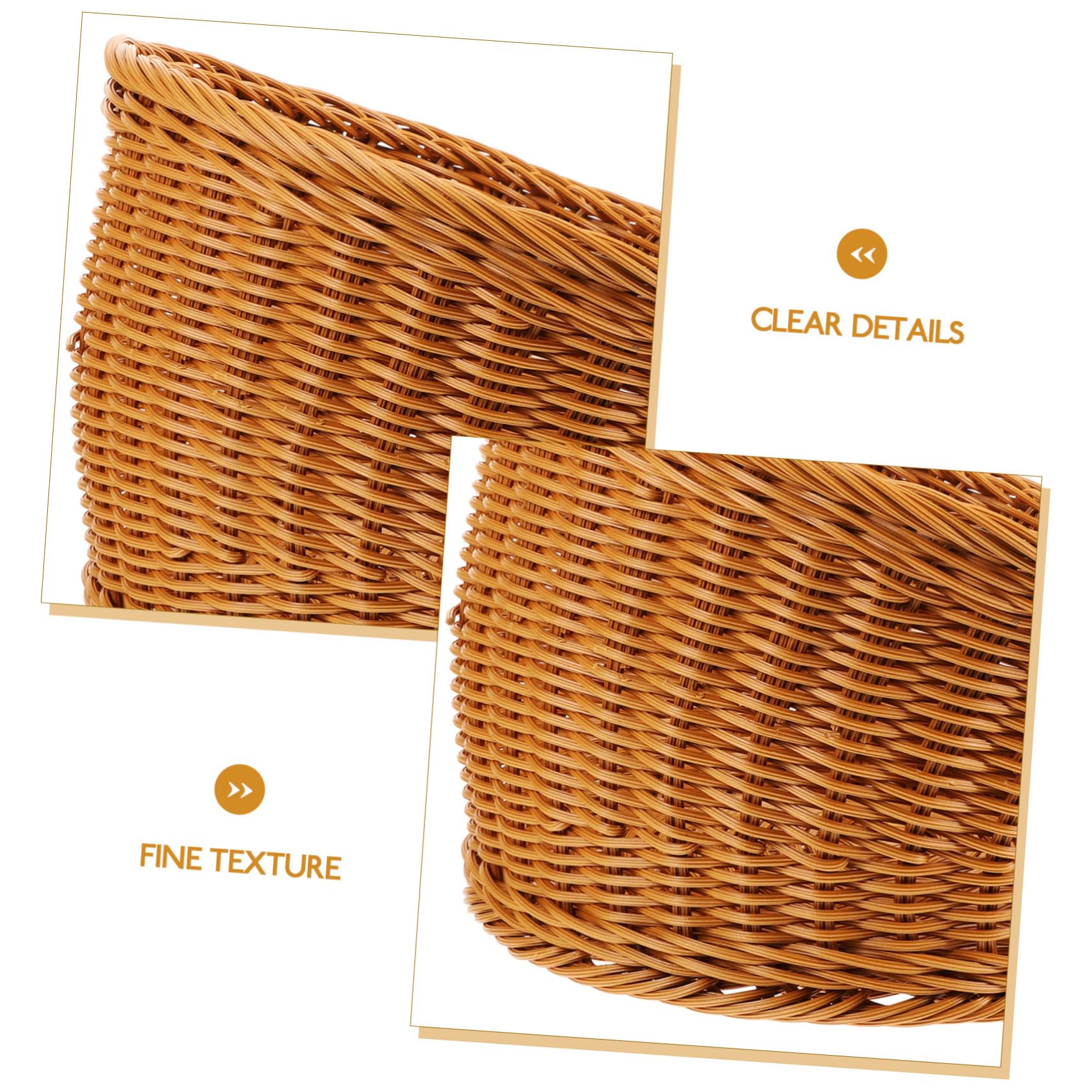 Gatuida Cestino da Tavolo Intrecciato in Finta Rattan per Organizer Cucina, Contenitore per Riporre Oggetti, Design Decorativo