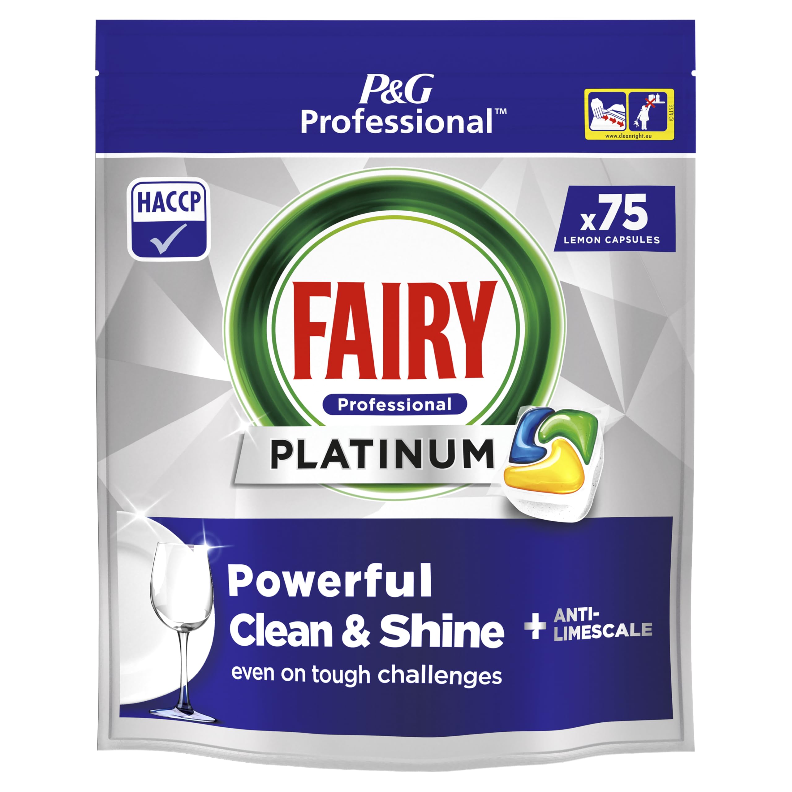 Fairy Platinum All in One - Compresse per lavastoviglie (75 limone)