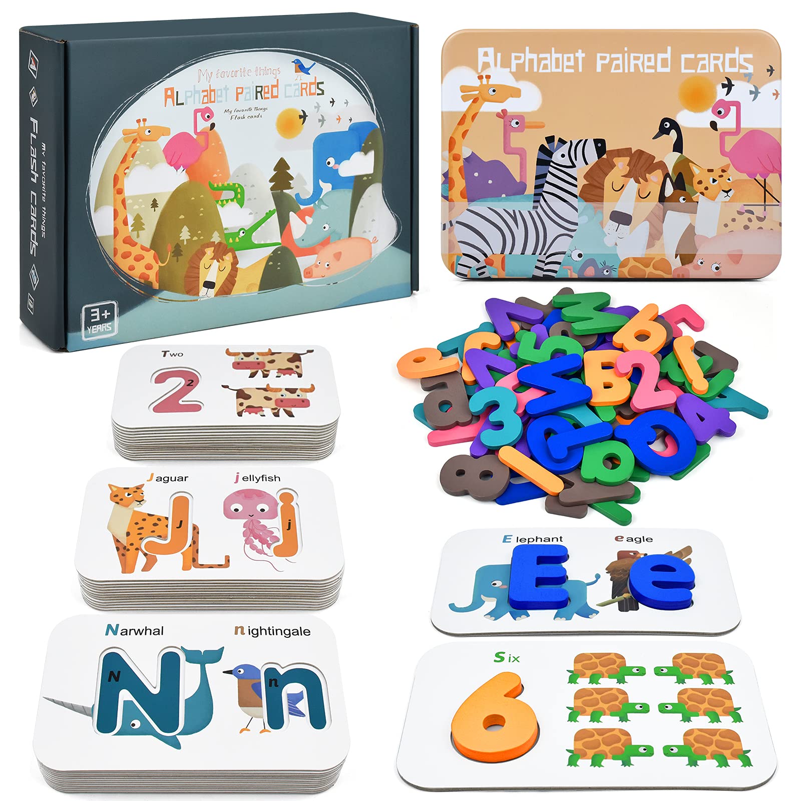 Likee Alphabet Number Flash Cards Wooden Letter Puzzle Abc Sight ...