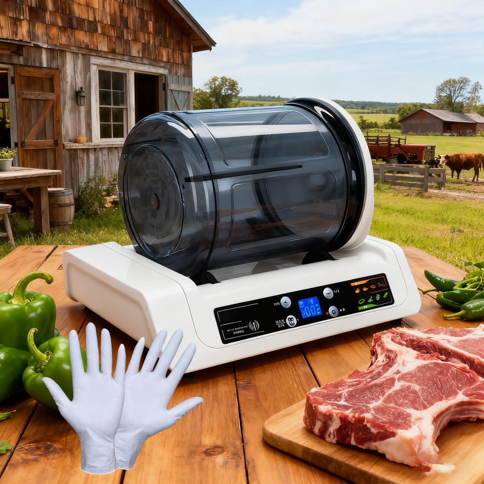 BOOZXCV 2026 Upgraded Vacuum Marinator | 5l Large Pickling Barrel, Touch Control, 15-Minute Marination, For Beef Pork Mutton Chicken