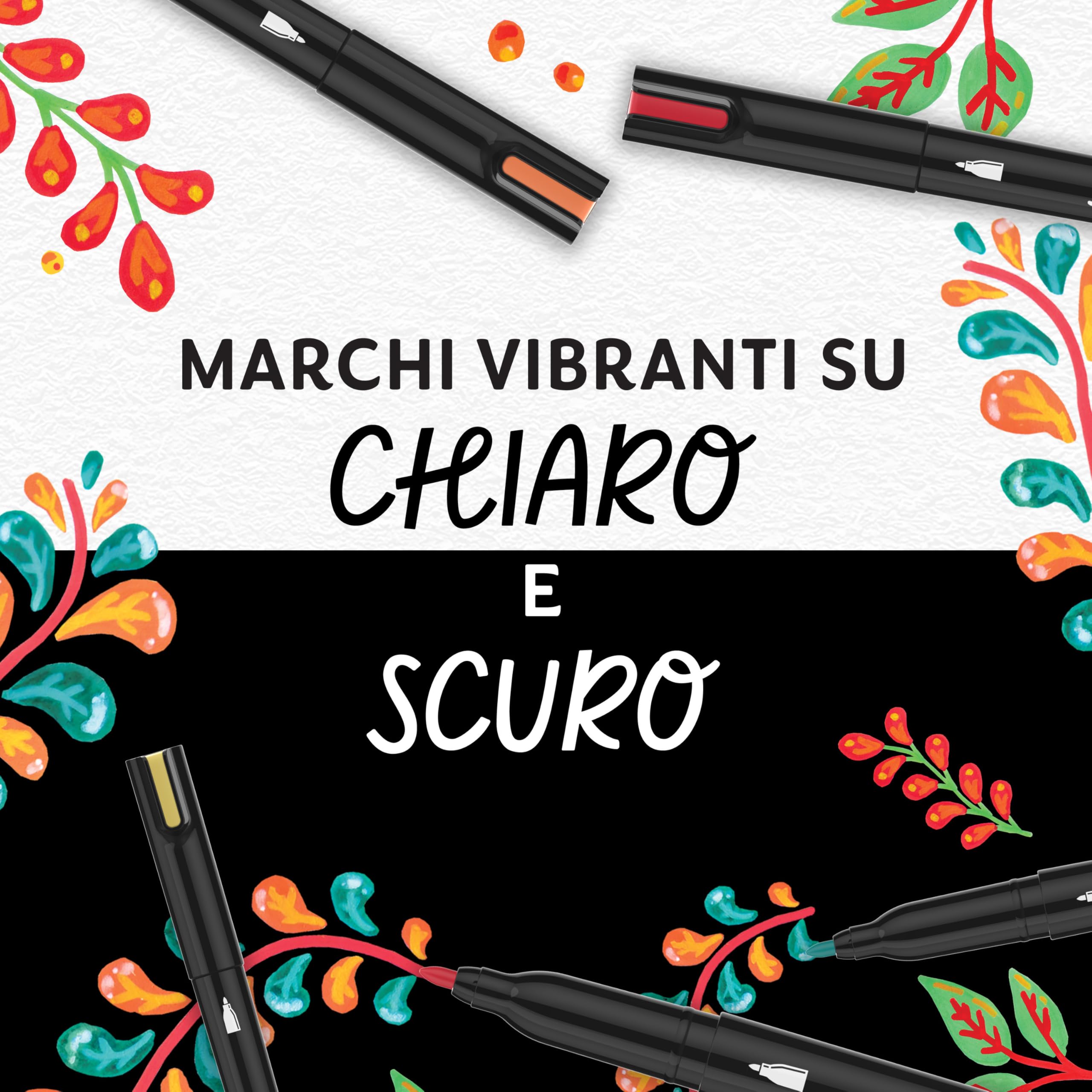 Sharpie Creative Marker Pennarelli Acrilici per Hobby Creativi | Pennarelli a base d'acqua con punta fine | Toni caldi | Ideali per Fai da Te Decorazioni e Scuola | Set da 36