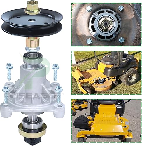 Miniatura 5 de 604214 Conjunto de husillo con polea 603988 sustituye a 52 piezas de Hustler Raptor, 52 husillos Hustler Raptor, Hustler Raptor de 52 pulgadas,