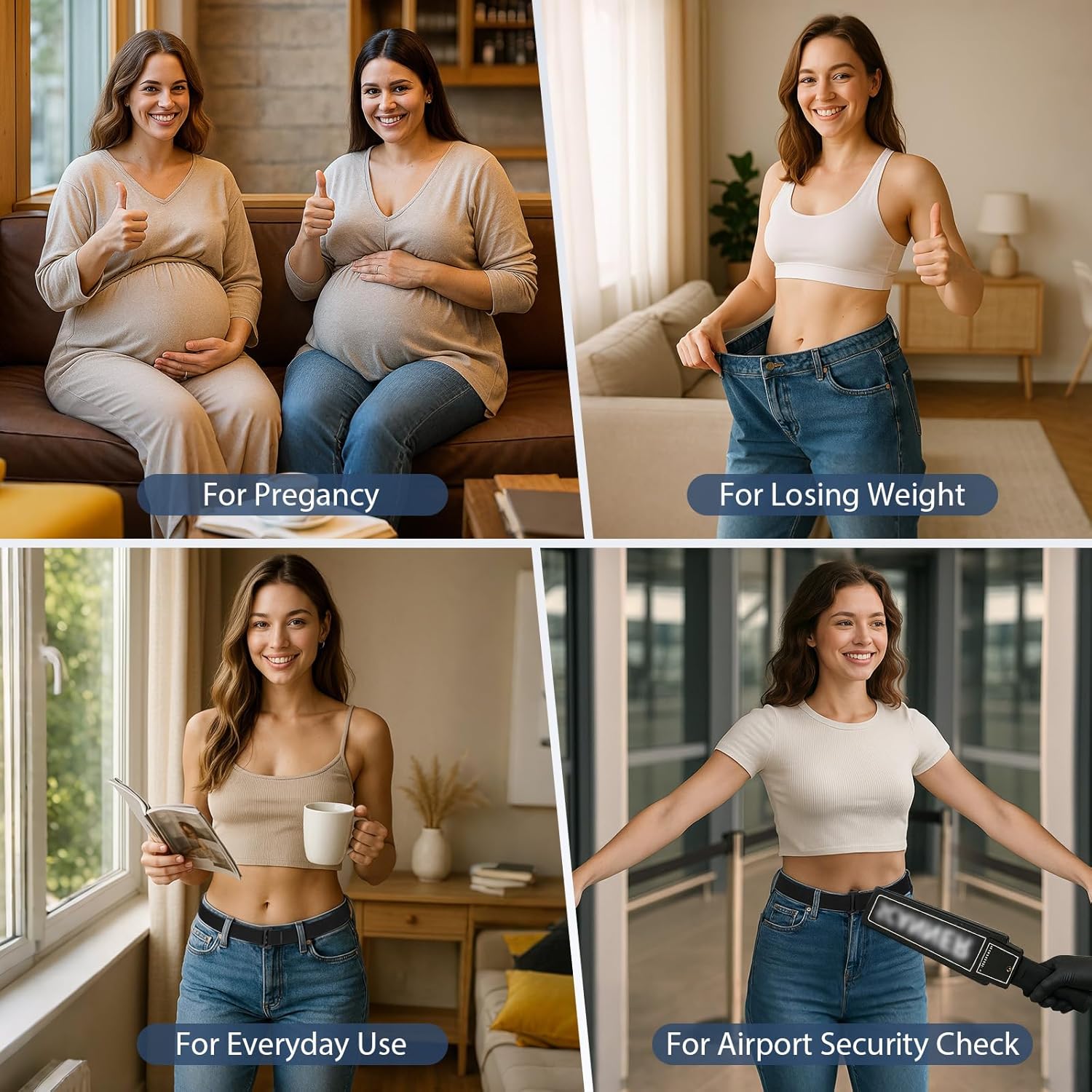 JASGOOD Crop Top Tuck Waist Band Adjustable Band for Sweater Shirts Tuck Band Women Elastic Stretch Belts - Image 6