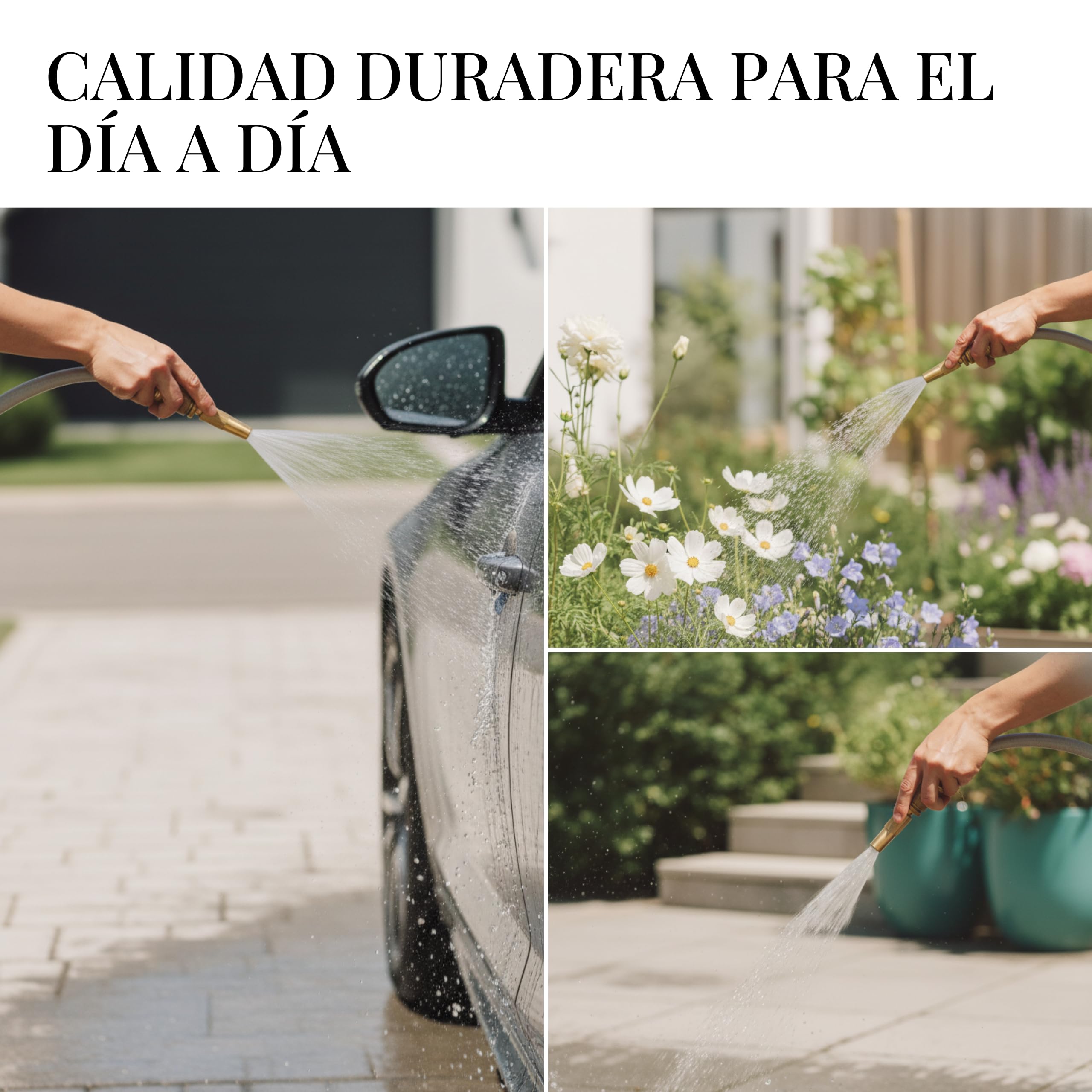 LIVLIG Juego de Accesorios de Latón para Rociador de Jardín, Manguera 1/2" 13 mm, Tope de Agua, Conexión de Grifo, Goldie