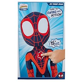 Marvel Spidey and his Amazing Friends My Friend Miles Talking Plush - 16-Inch Miles Morales with Sounds - Toys Featuring Your Friendly Neighborhood Spideys