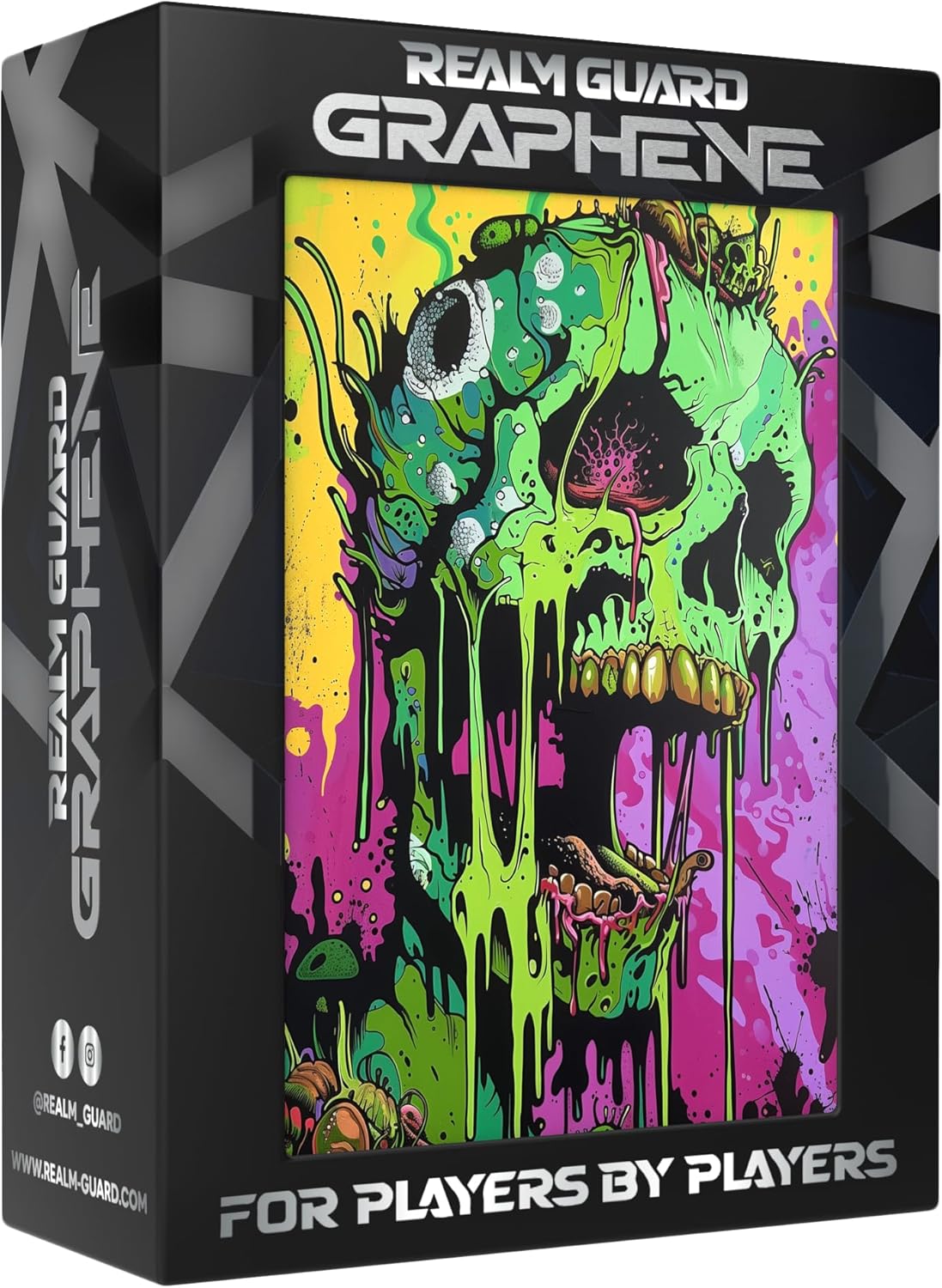 Graphene -100ct Textured Matte TCG/MTG Art Sleeves (Melting Skull)