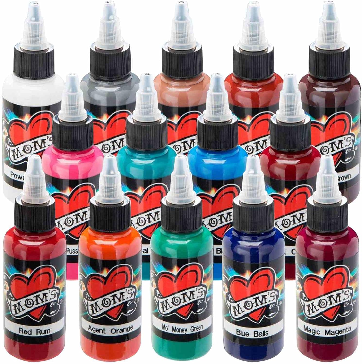 Millennium Mom's Tattoo Ink - 14 Bottle Primary Color Kit #2-1/2 oz