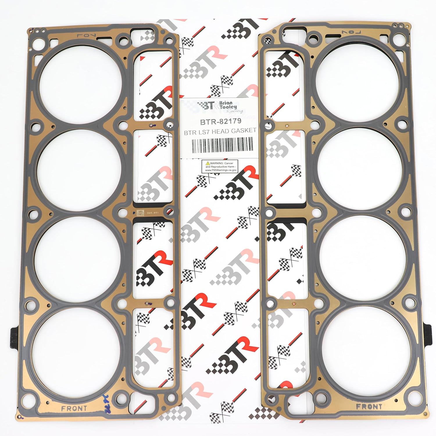 BTR Brian Tooley Racing LS7 MLS Head Gasket - Direct GM Replacement 12582179 - Fits 7.0L Engines - 4.140" Bore, .051" Thickness - LS7 Cylinder Head Sealing Upgrade (2)