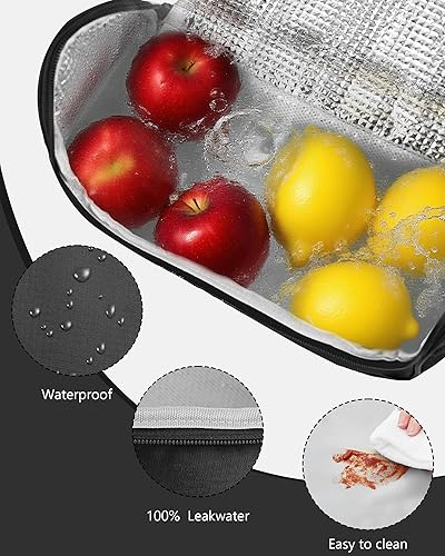 Miniatura 8 de Lonchera para mujeres y hombres, lindas bolsas de almuerzo reutilizables con aislamiento, 12 latas, gran capacidad, reutilizable, aislada, hielera