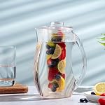 Home Essentials Fruit Infuser Pitcher – Clear, 93 oz, Modern, Shatterproof Acrylic Pitcher – Ideal for Iced Tea, Fruit Infused Water and Juice