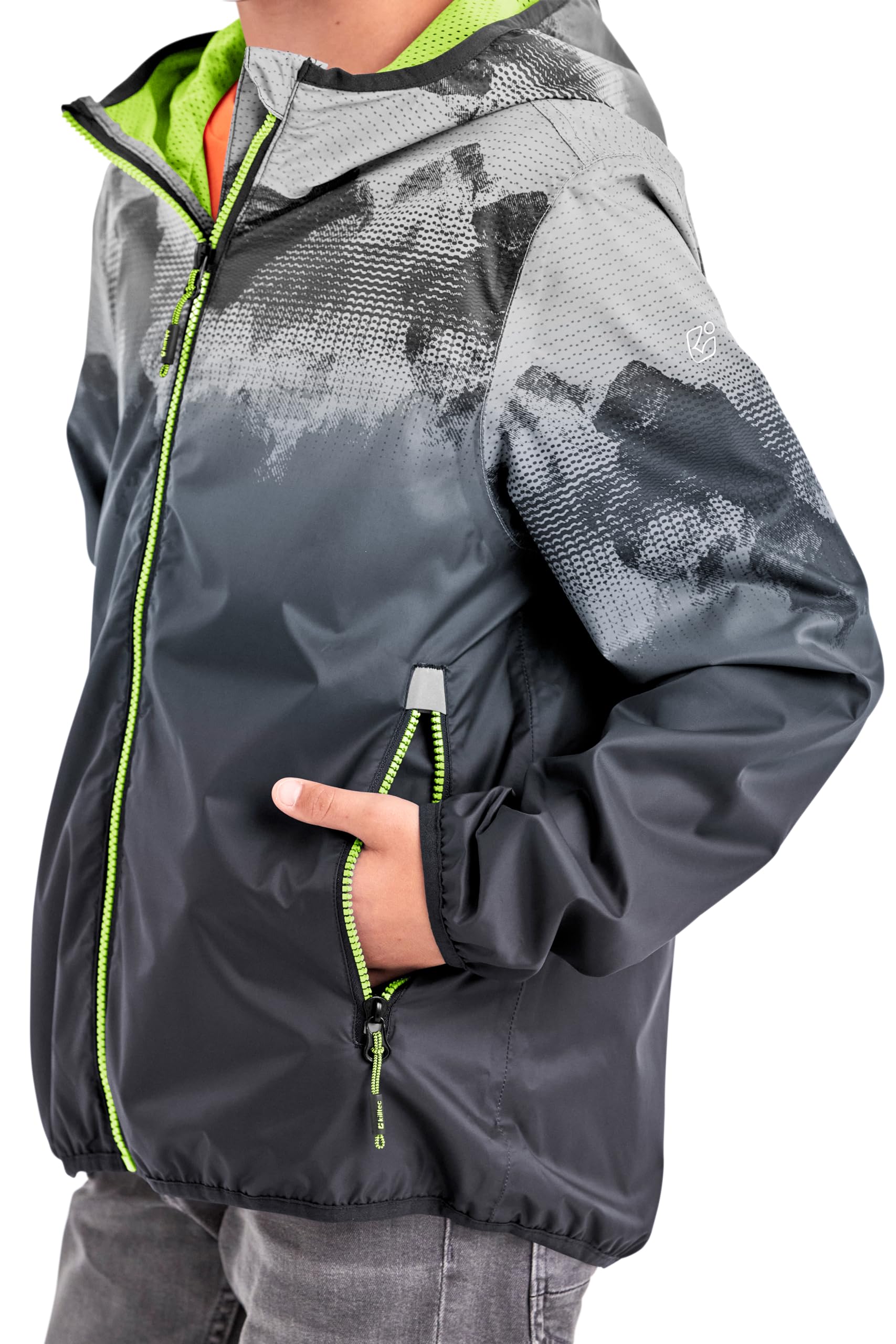 Killtec Lyse Bys Jckt B Funktionsjacke/Regenjacke mit Kapuze, packbar Bambini e ragazzi