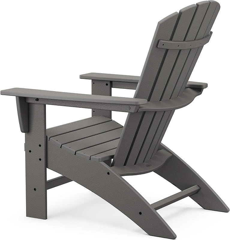 POLYWOOD Nautical Curveback Adirondack Chair, HDPE Outdoor Patio Furniture for Deck, Pool, Garden, Made in USA image 4