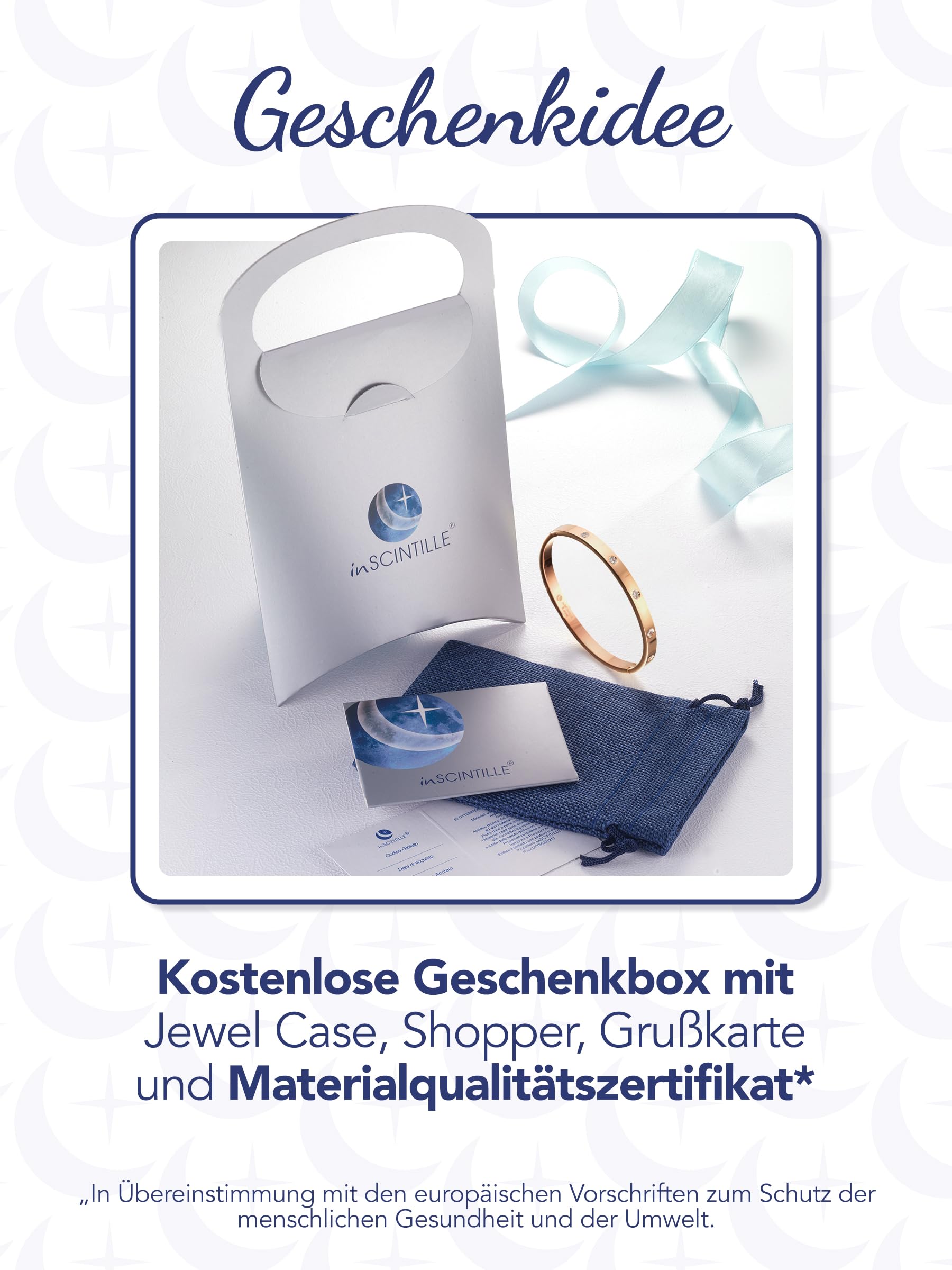 inSCINTILLE Schmuck Damen Armreif Edelstahl Zirkonia einfache Stil Liebe Armband 4/6/8mm mit Schließe Armspange Gravur, Gold/Silber/Schwarz, Inklusive Geschenkbox