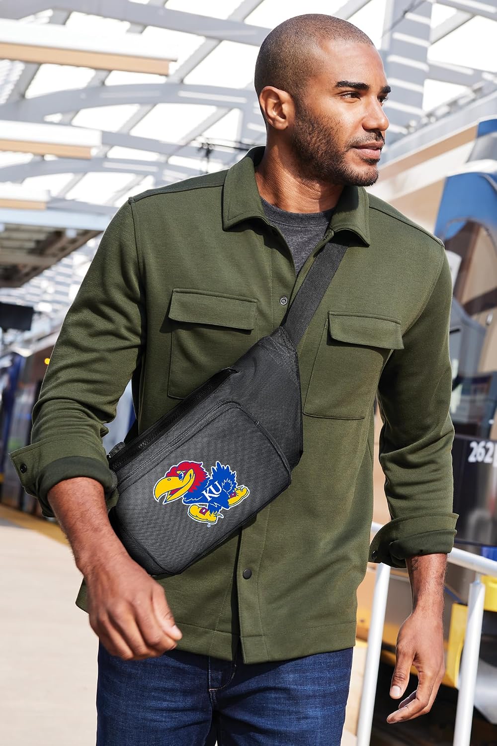 University of Kansas Waist Pack or Crossbody Bag - Versatile Travel, Sports, or Gameday Bag For KU Jayhawks Fans and Alumni, Men or Women